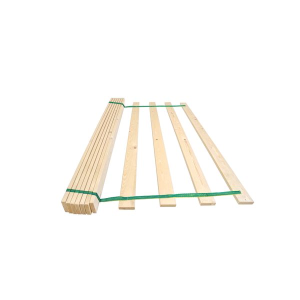 Single 3ft Wooden Replacement Solid Pine Flat Bed Slats Set 915mm Webbed - Standard 11 Slat Pack