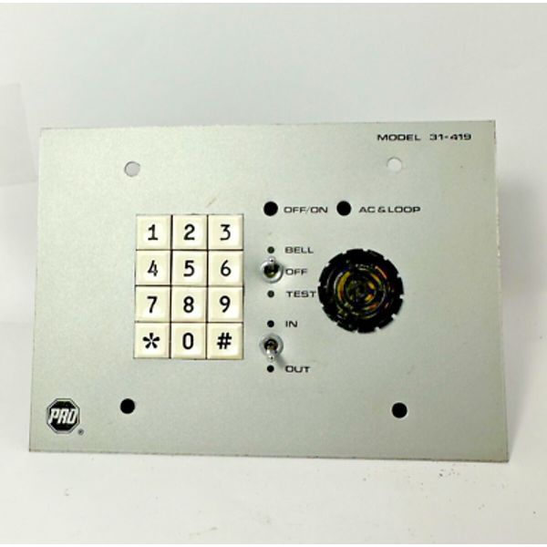 Stainless Steel PRO Model 31-419 Security Door Control Panel Keypad