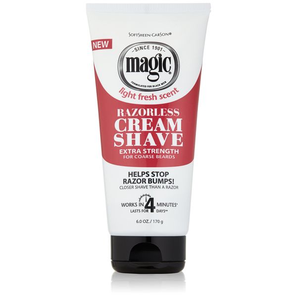 SoftSheen-Carson Magic Razorless Cream Shave - Extra Strength for Coarse Beards, 6 oz