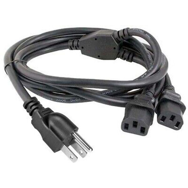 US AC Outlet To Universal C13 Power Splitter Cable 6FT Cord For PDU Max 13A 125V