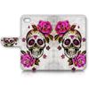( For iPhone 8 / iPhone 7 ) Flip Wallet Case Cover and Screen Protector Bundle A4141 Sugar Skull