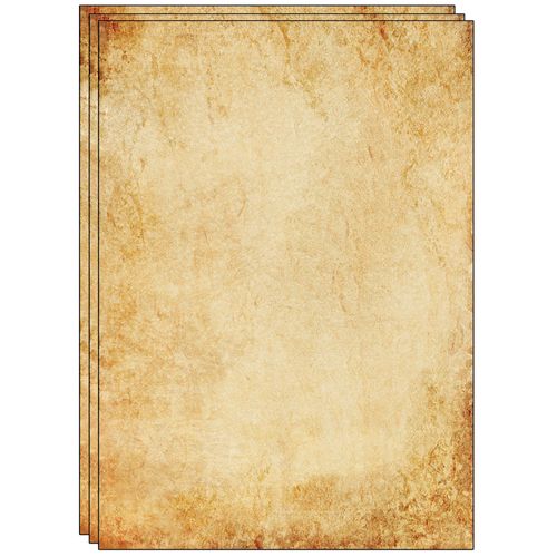 50 Sheets of old looking/Vintage Design Paper DIN A4. Great for vintage invites and letters
