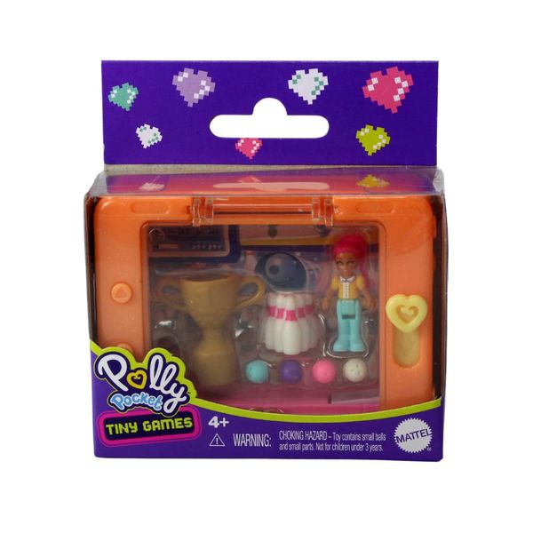 Polly Pocket Tiny Games Series 2 Mini Set 3.5"x2.5" - Bowling 2020 GWF61