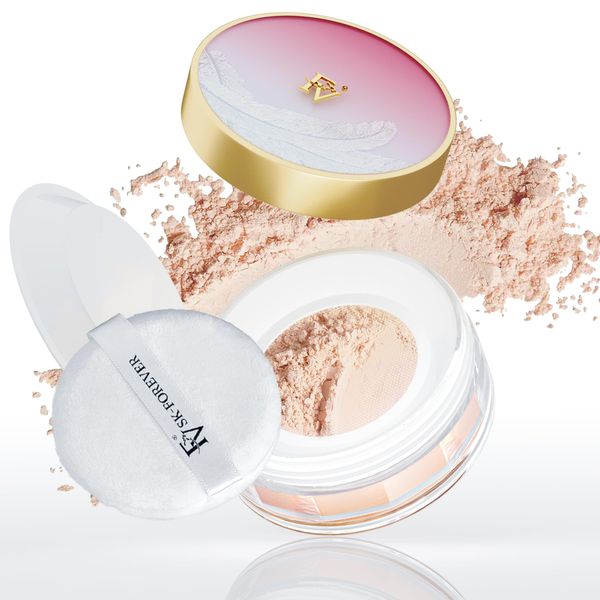 FV Puder Makeup, Mattierend Loose Setting Powder, Transparent Fixing Powder, Ölkontrolle Baking Powder für alle Hauttypen, Porenverfeinernd und Langanhaltend, 10g (netural)