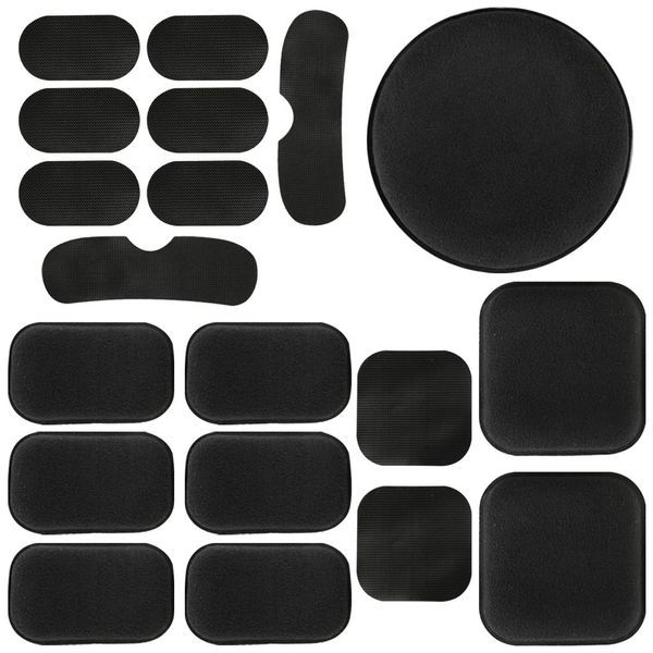 19Pcs Universal Airsoft Helmet Pads, Tactical Helmet Replacement Foam Padding Kits Bicycle Accessories Mats for Fast Mich CS ACH FMA USMC PASGT (Black)