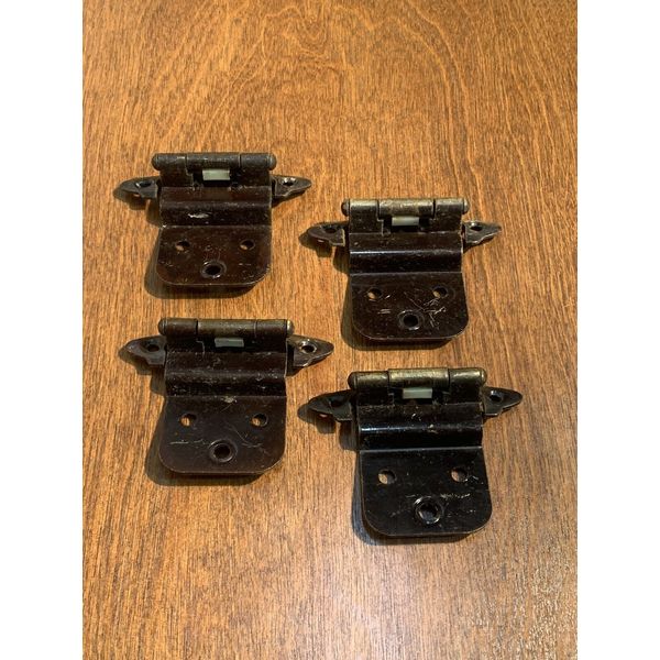 4 Vintage Offset Cabinet Cupboard Door Hinges Distressed Reclamation Hardware