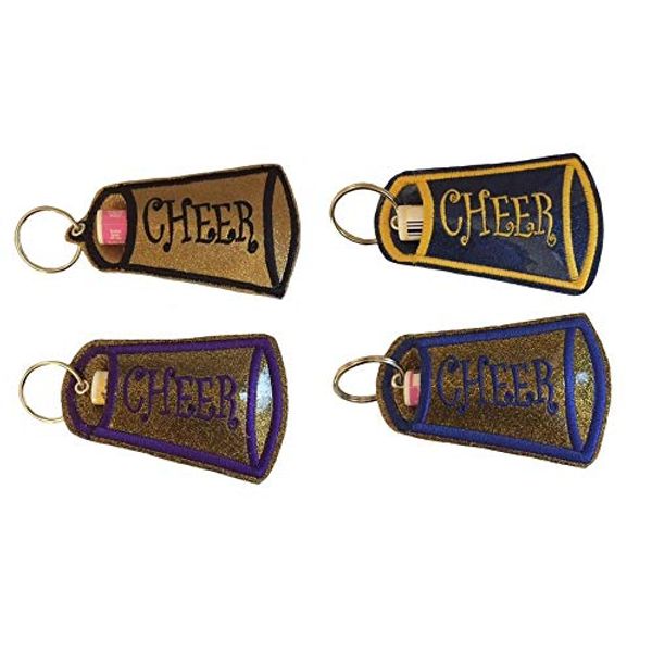 Cheerleading Megaphone Lip Balm/USB Holder Key Fob