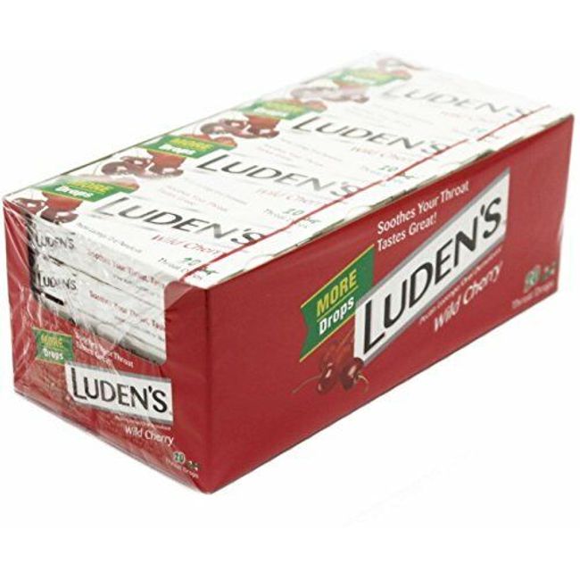 Luden's Wild Cherry Throat Drops 20 Count (Pack of 20)