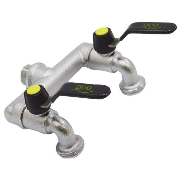S&M 551482 – Wall Tap M 1/2", Double Outlet with 3/4" Key