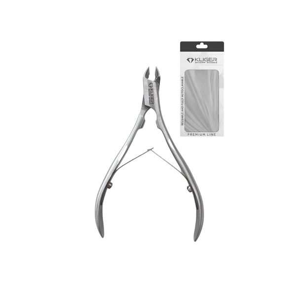 KLIGER Professional Cuticle Nippers - High Carbon Steel Precision Nail Care, Toenail Cuticle Trimmer Remover Pusher, Hand Sharpened Handmade, Salon-Quality Pedicure Manicure Tool