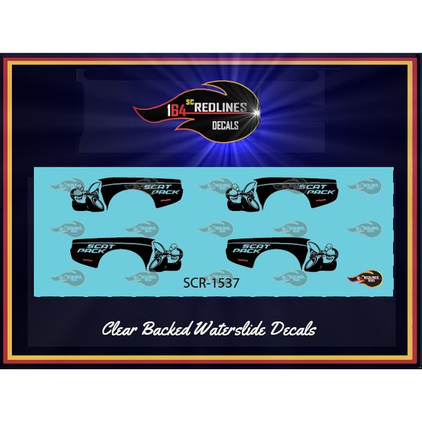 1/64 Dodge Challenger "Scat Pack" Decal Set SCR-1537