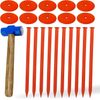FEBTECH-SepticTank Marker for Property line Markers-2.7"x10" Pack of 10+1 Hammer