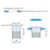 sourcing map M6 Rivet Nuts, 50pcs Zinc Plated Carbon Steel Knurled Flat Head Threaded Insert Nuts