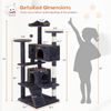 Cat Tree Cat Tower 54 inch with Scratching Posts 3 Condos for Medium Cats Play