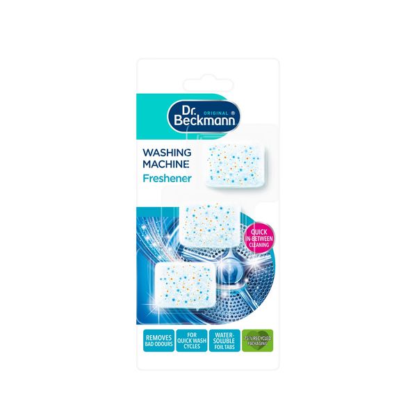 Dr. Beckmann Washing Machine Freshener Tabs | Quick in-between cleaning | 3 Tabs