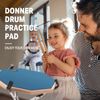 Donner Drum Practice Pad 8 Inches, Silent Practice Drum Pad 2-Sided With Drum Sticks - Blue