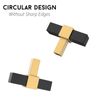 goldenwarm 25 Pack Cabinet Knobs Black and Gold Kitchen Cabinet Knobs Round Drawer Pulls for Bathroom Kitchen Bedroom, Zinc Alloy