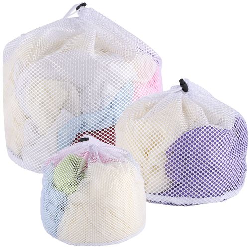 Pack of 3 Laundry Bags, Mesh Laundry Net for Washing Machine, Laundry Bags for Washing Machines, Laundry Bags with Drawstring for Sweaters, Jeans, Blouse, Underwear, Bra, Coats, Plush Toys etc