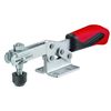 AMF 93013 "6830" Horizontal Acting Toggle Clamp with Horizontal Base, Silver/Red, Size 1