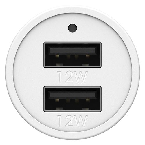 OtterBox USB-A Dual Port Car Charger, 24W Combined + OtterBox USB A-C 1M Cable - Black