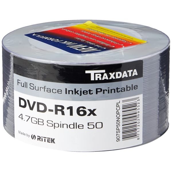 Traxdata Ritek Full Face White Printable DVD-R 16x