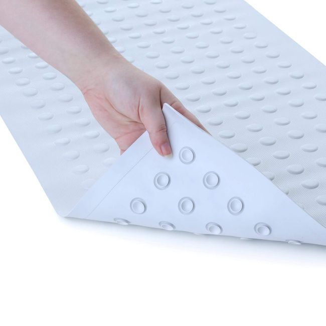 Cushioned Pillow Top Non-Slip Rubber Bathtub Mat Cream - Slipx Solutions