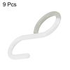 Sourcing Map 9pcs S Hooks, Plastic, Modern, White, 3.5" S Shaped Hooks for Hanging Various Items