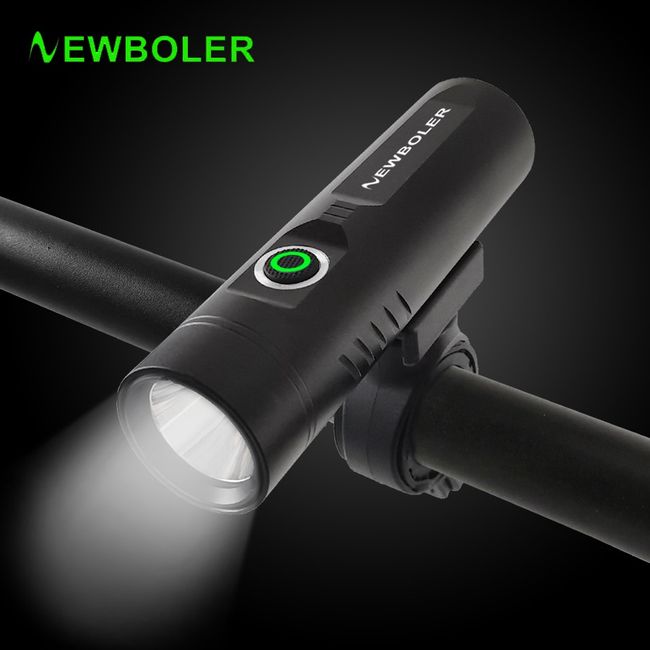 NEWBOLER 2400 Lumen Flashlight For Bicycle USB LED Bike Lights Aluminum Torch MTB Front Lamp Headlight Bike Accessories -