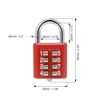 sourcing map 8-Digit Combination Padlock Push Button Lock for Locker Cabinet Red