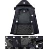 GEMYSE Men's Mountain Waterproof Ski Snow Jacket Winter Windproof Rain Jacket (Black,Large)