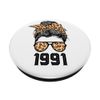 Limited Edition Leopard Messy Bun Awesome Since 1991 PopSockets Swappable PopGrip