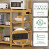Bakers Rack with Power Outlets, 8-Tier Microwave Stand, Kitchen Utility Storage 