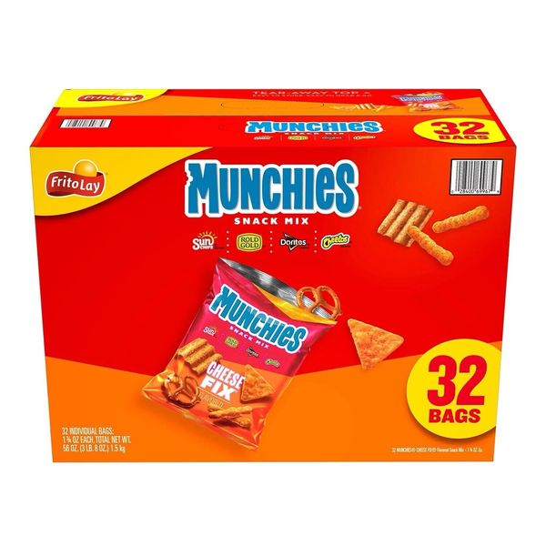 Frito-Lay Munchies Snack Mix, Cheese Fix, 1.75 oz, 32 ct