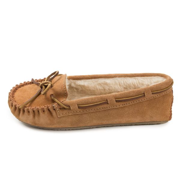 Minnetonka CALLY Women's Moccasin, red, (cinnamon)