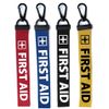 First AID Key tag Luggage Tag Zipper Pull Keychain Bag Keyring (RED)
