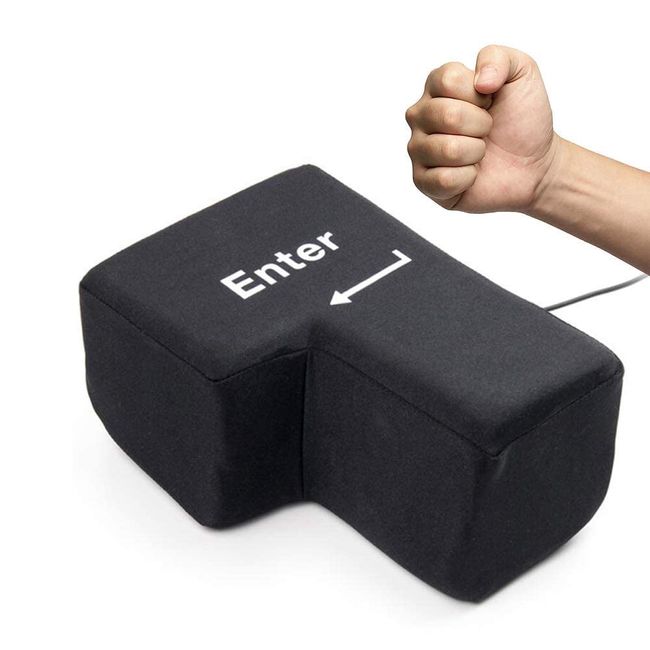 Yutuo-sumpay Big Enter Key Stress Relief, Huge Enter, Stress Relief, Enter Button, PC, BIG, Return Key Button, Approx. 1,700 Times, USB Funny Goods, Cushion Gift, Big Pillow, Stress Relief, Birthday