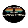 I'm Landen Doing Landen Things Retro Sunglass Personalized PopSockets Swappable PopGrip