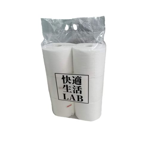 Kslab -007 Comfortable Living Lab Cleaning Disposable Cotton Towel (Roll Type), 6 Rolls, 100% Cotton, Sensitive Skin, Dispo Towel, Virus Protection, Size 9.8 x 9.8 inches (25 x 25 cm), 1 Roll Type