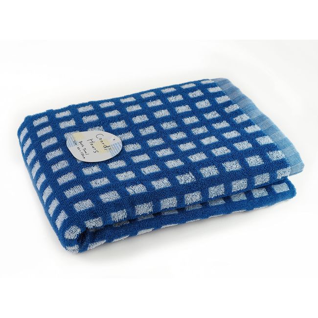 Kosugizen Bath Towel, Coordi Hours, 23.6 x 47.2 inches (60 x 120 cm), Blue