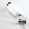 InterDesign York Ceramic Soap & Lotion Dispenser Pump, for Kitchen or Bathroom Countertops - White/Chrome