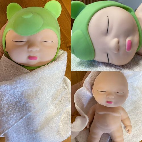 Ugly Babies Big, 9.8 inches (25 cm), Green, Baby Squishy, Squishy Doll Toy, Slow Rising, Durable, Stretchy, Good Texture, Stress Relief, Decompression Toy, Divergence Goods