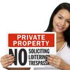SmartSign "Private Property - No Soliciting, Loitering, Trespassing" Sign | 10" x 14" Aluminum
