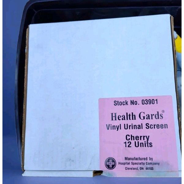 Health Gards Urinal Screen 7 3/4"w x 6 7/8"h Red Cherry Dozen 03901