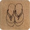 'Flip Flops' Square Cork Trivet/Pot Stand (TR00027284)