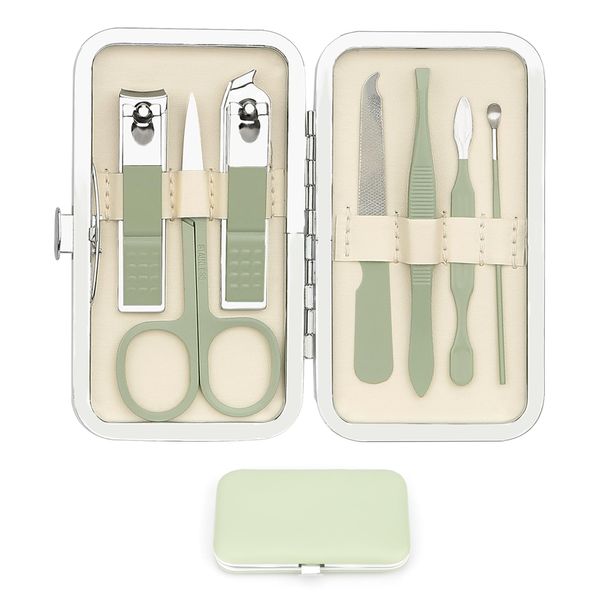 Set Manicure,Kit Manicure,Kit Manicure Professionale,Set Tagliaunghie,Set Manicure Professionale,Manicure,Tagliaunghie Da 7 Pezzi Per Manicure E Pedicure Setnagelschere Verde,Manicure Set Donna