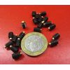Black Oxide Steel Brass Tip Set Screw, 10-24 Threadd x .250" Thread Length 20 pcs