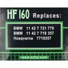 HiFloFiltro HF160 Black Standard Premium Oil Filter, Single