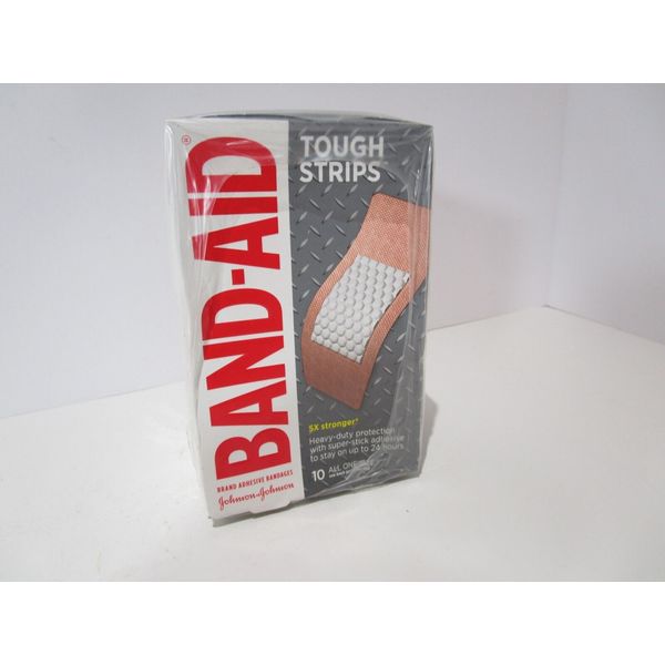 Band-Aid Tough-Strips Adhesive Bandages Extra Large 10 Count (2 Pack)