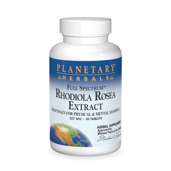 Planetary Herbals Full Spectrum Rhodiola Rosea Extract Tablets, 30 Count