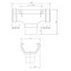FLOPLAST 114mm Square Gutter Running Outlet - White